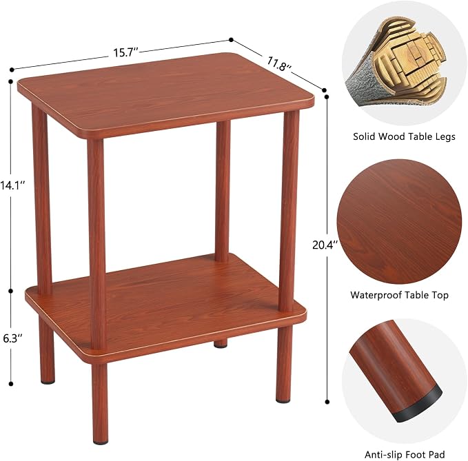 Apicizon 2 Tier End Table, Small Side Table - Image 3