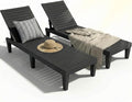 Lounge Chair Outdoor, High-Impact PP 5 Position Adjustable Tanning Chair by EFU