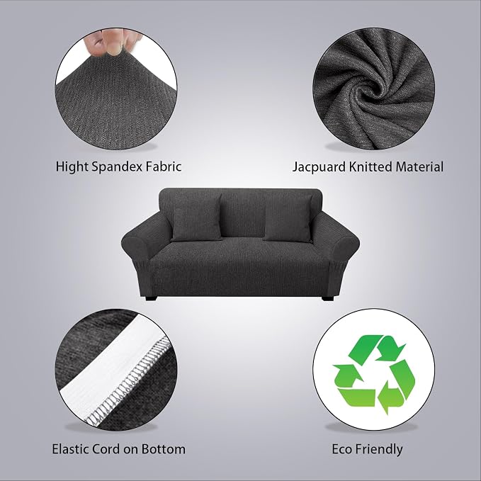 Loveseat Slipcover with 2 Pillow Cover - Image 2