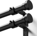 YaFex Curtain Rods 2 Pack 32-58 Inch, Heavy Duty 1 Inch Curtain Rod, Modern by YaFex