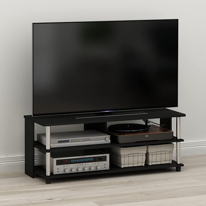 Furinno Sully TV Stand, 3-Tier Rectangular Entertainment Center by Furinno-FitsYourSpaceFitsYourBudget