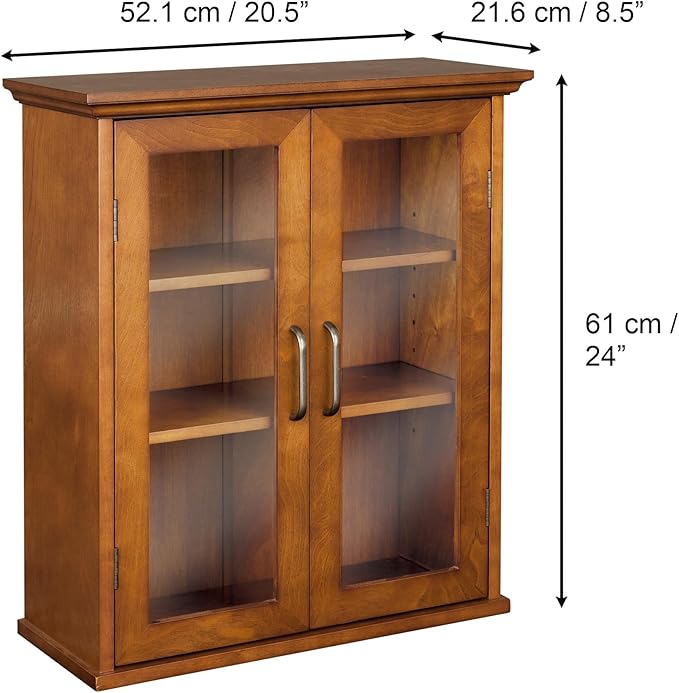 Teamson Home Avery Wooden Over The Toilet Bathroom Removable Wall Medicine - Image 3