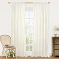 LAMIT Cream Linen Curtains for Living Room, 84 Inches Long 2 Panels Natural by LAMIT