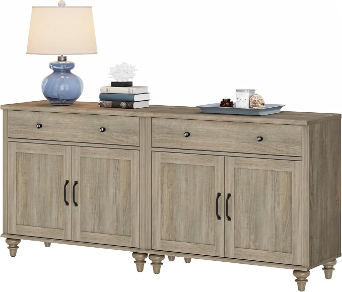 WAMPAT Farmhouse TV Stand for 75 inch TV - Image 7