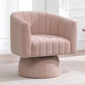 Swivel Accent Barrel Chair, Cute Comfy Small Round 360° Arm Chair. Velvet Sofa by YUUIJOAA