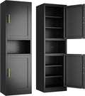 Ckzbx Tall Narrow Storage Cabinet 66.93" H Tall Bathroom Cabinet Metal Pantry by Ckzbx