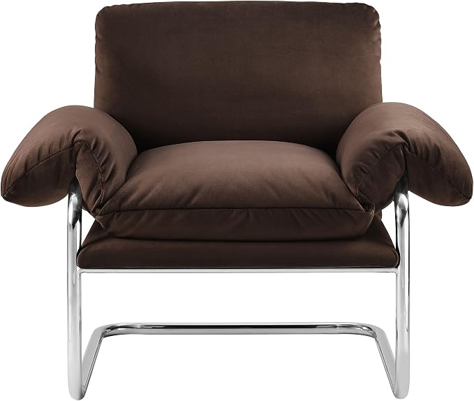 Modway Ansel Performance Velvet Accent Chair in Chocolate Brown - Image 8