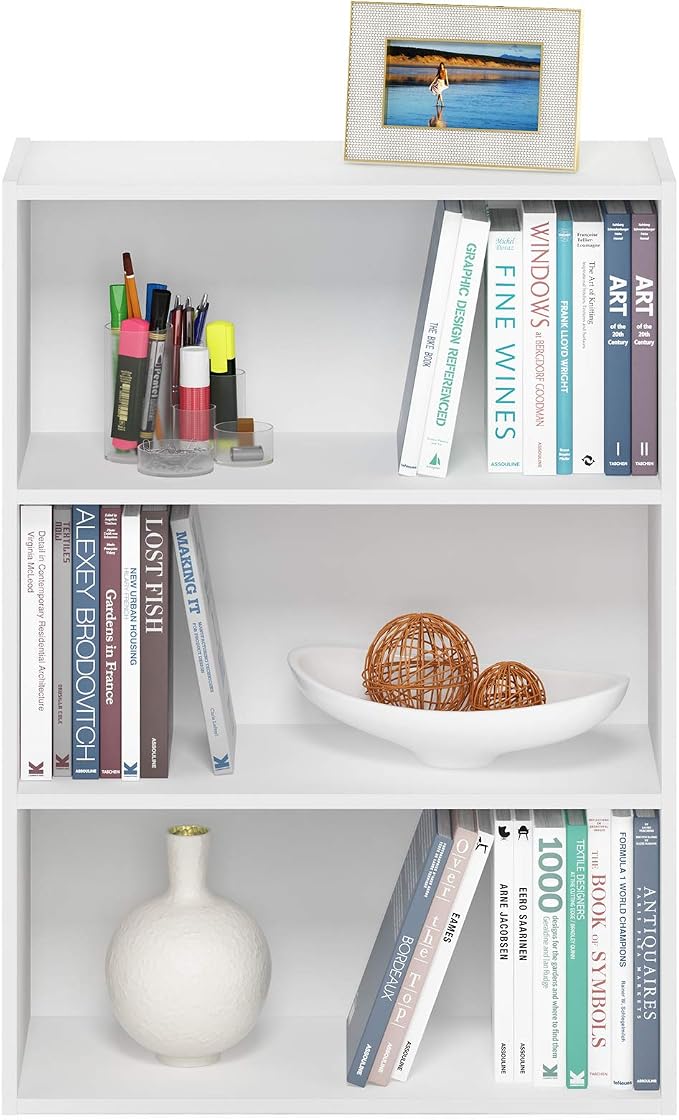 Furinno PASIR Book Shelf, 3-Tier Bookshelf, Storage Shelves Bookcase, 9.7 x - Image 5