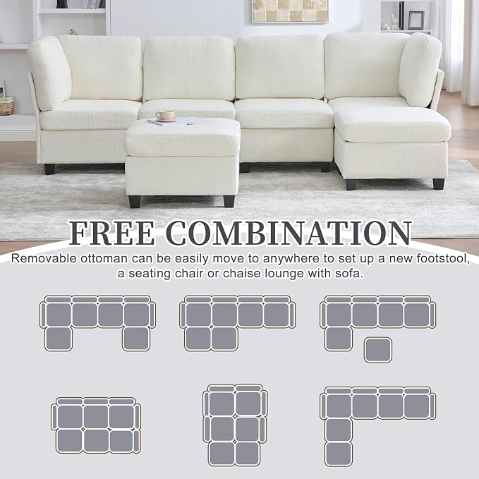 113" Modular Sectional Sofa Couch - Image 9