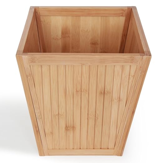 ToiletTree Products 100% Bamboo Wooden Wastebasket Trash Can by ToiletTreeProducts