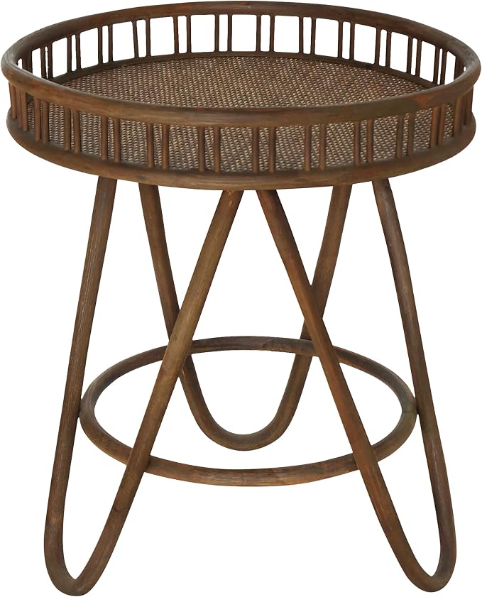 FINECASA Rattan Side Table - Image 3