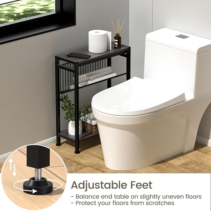 End Table for Small Space, 3-Tier Narrow Side Table - Image 7
