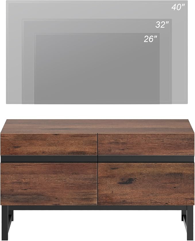 WAMPAT Modern TV Stand for 26-40 Inch TVs, Wood Entertainment Center - Image 5