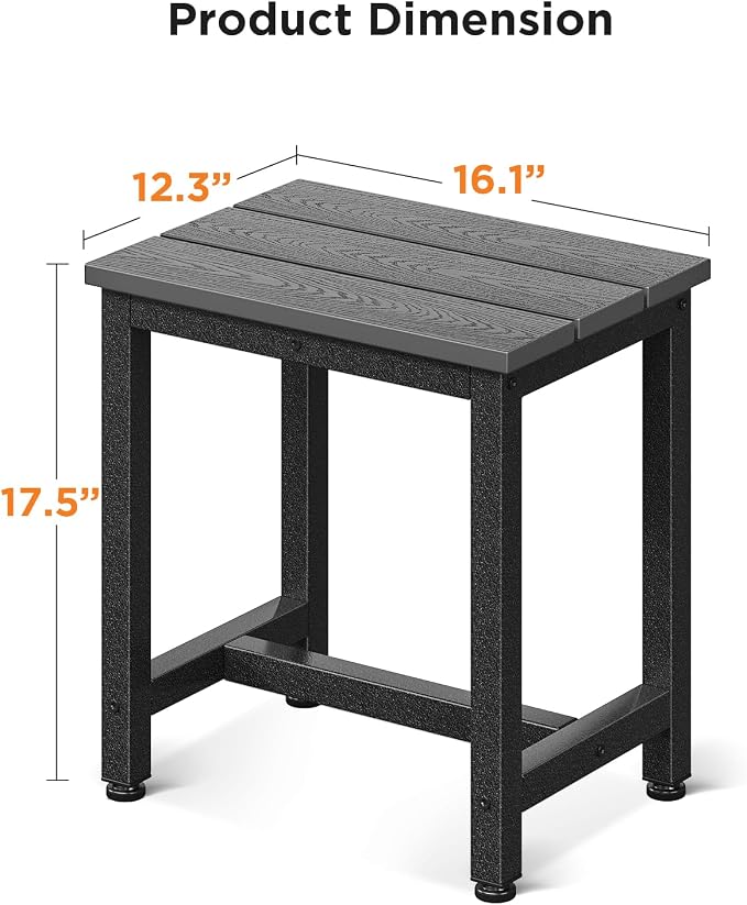 ODK Outdoor Side Tables Set of 2, Adirondack Patio End Table - Image 3