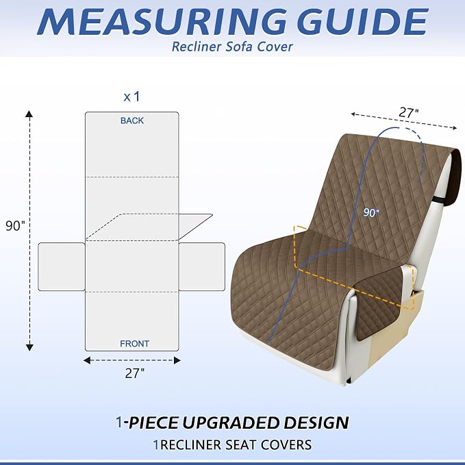 Arfntevss Recliner Sectional Couch Covers Waterproof L Shape Sofa Cover - Image 2
