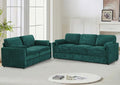 Classic Chenille Sofa Set with 2 Extra Armrest Pillows, Loveseat and 3-Seat by LESOFAIR