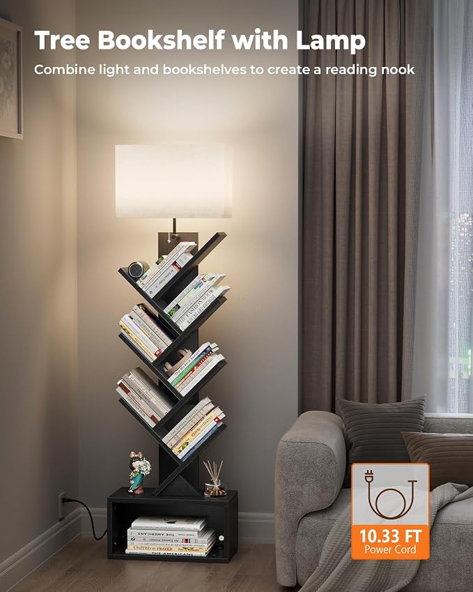 Evermagin 6 Tier Tree Bookshelf - Image 3