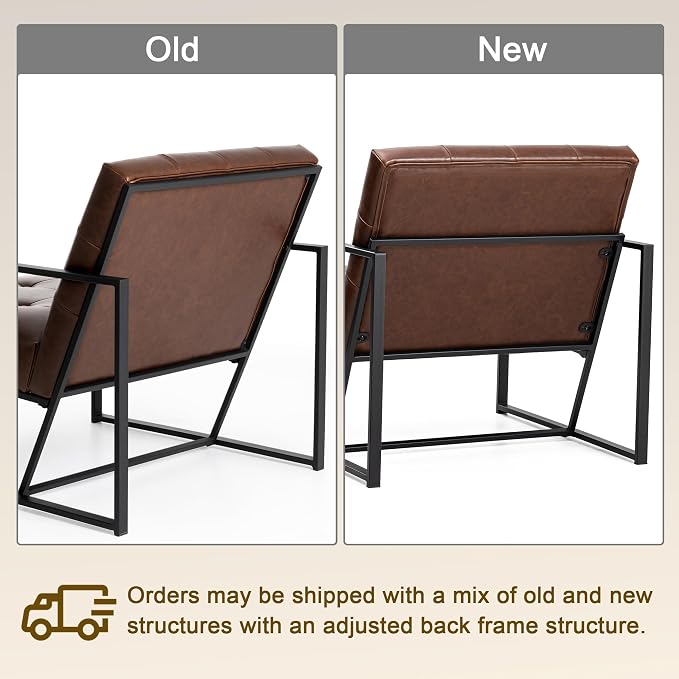 Glitzhome Mid Century Modern Accent Chair, Modern Living Room Chairs - Image 6
