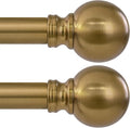 2 Pack Warm Gold Curtain Rods Set by Unknown