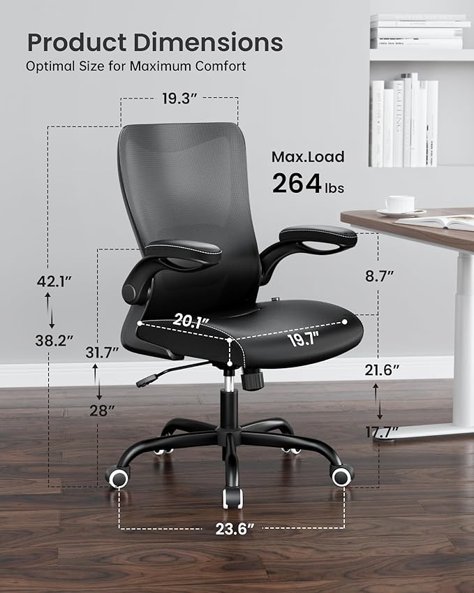 MUXX.STIL Office Chair, PU Leather Ergonomic Desk Chair - Image 2