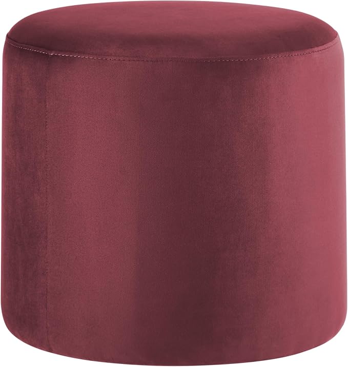 Studio Living® 19” Wentworth Ottoman Round Soft Velvet Bench, Stationary - Image 5