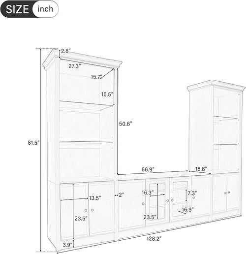128.2" W Entertainment Center - Image 2