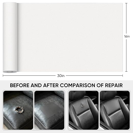 Leather Repair Tape, 16 x 30 Inches Self Adhesive Leather Repair Patch，Leather - Image 2