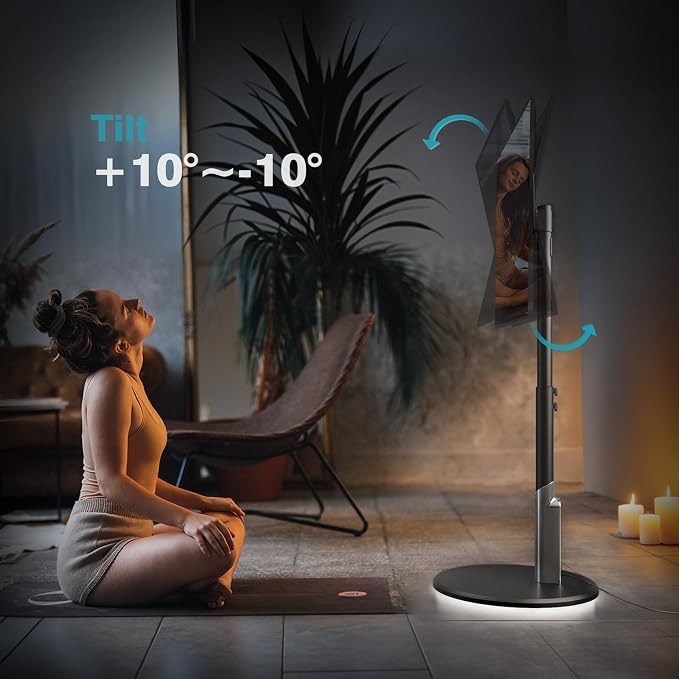 Floor Mobile TV Stand with Power Outlet, Rolling TV Cart - Image 3