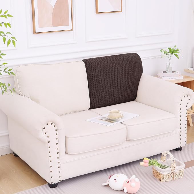 Smiry Waterproof Couch Cushion Covers, Stretch Jacquard Thick Sofa Cushion - Image 5