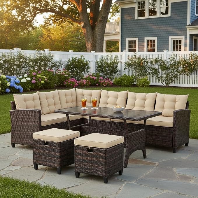 Tangkula 5 PCS Patio Furniture Set, Outdoor Conversation Set by TANGKULA
