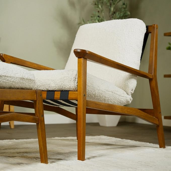 Grain Wood Furniture Solid Wood Mid Century Lounge Chair - Image 3