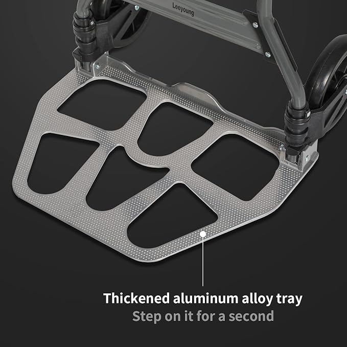 Leeyoung Folding Hand Truck and Dolly, 264 Lb Capacity Heavy-Duty Luggage - Image 5