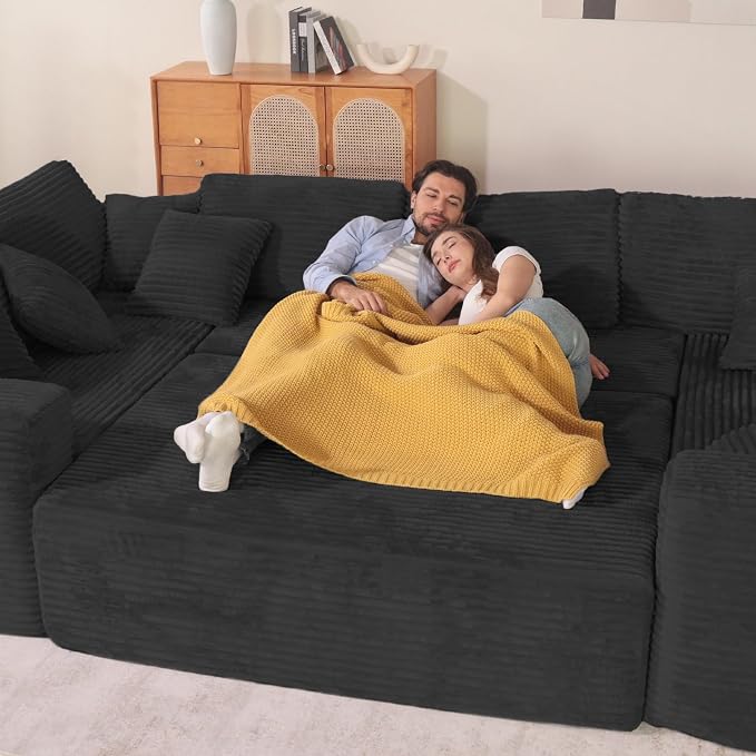 Luxanimarion 58'' Cloud Loveseat Sofa, Deep Seat Boneless Small Couches - Image 7