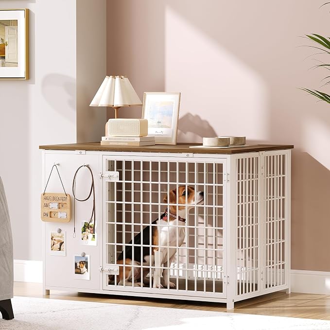 YATINEY Foldable Dog Crate Furniture, Dog Crate - Image 7