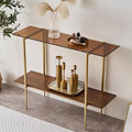LumFurn Glass Console Table for Living Room, Foyer & Entrance, 2-Tiers by LumFurn