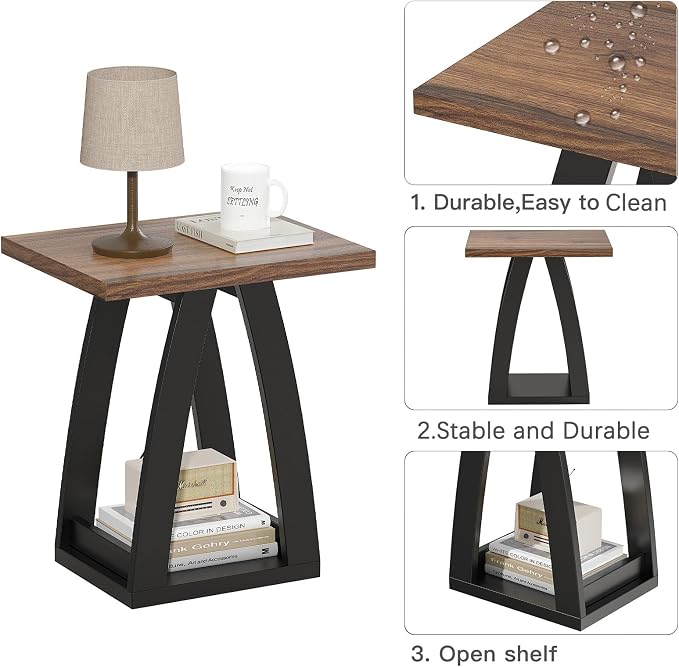 FROMJBEST End Table Set of 2, Side Table, Nightstand, Sofa Side Table - Image 6