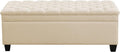 WUTUTUEE 51" Fabric Storage Ottoman Bench, Upholstered Rectangle End of Bed by WUTUTUEE