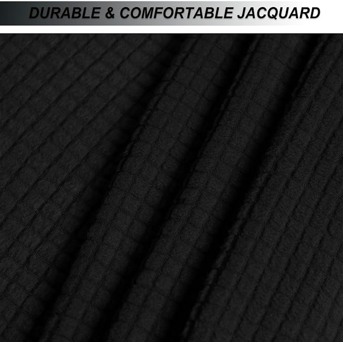 NeColorLife Stretch Ottoman Cover Square Oversized Soft Knitted Jacquard Thick - Image 3