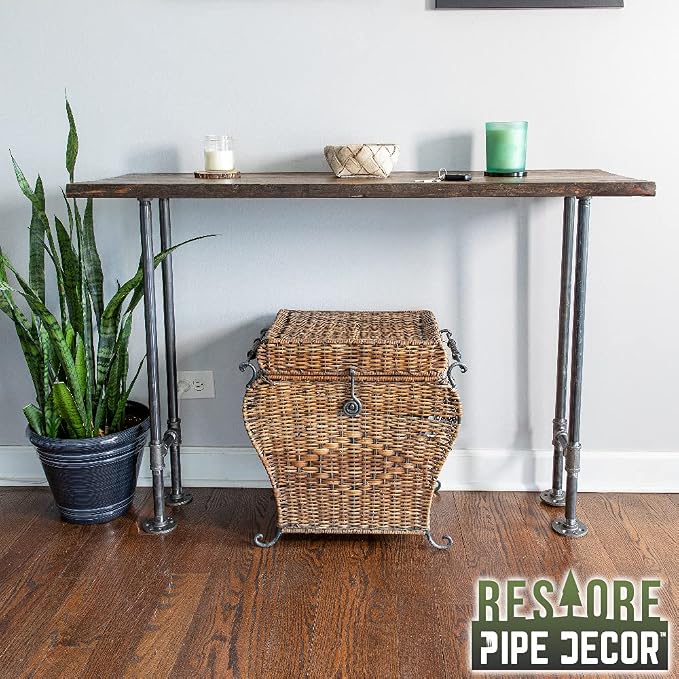 Restore by Pipe DÉCOR Live Edge Wood Console Table 48 in. x 16 in. x 34 in. - Image 6