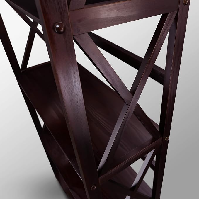 Montego 5-Shelf Bookcase-Espresso - Image 7