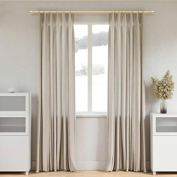 GEEBOBO Gold Curtain Rods for Windows 28 to 48 Inch, 1 Inch Adjustable Heavy - Image 4