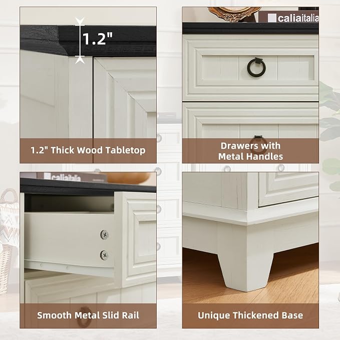 Joaxswe Farmhouse 5 Drawer Dresser - Image 4