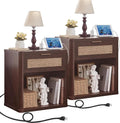 LEYAOYAO Rattan Nightstands Set of 2 by LEYAOYAO-Findtheshiningpointofyourideallife%EF%BC%81