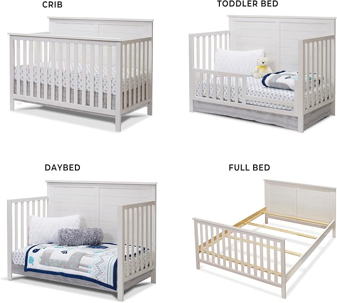 Sorelle Furniture Ashley Crib, Classic 4-in-1 Convertible Pannel Crib, Baby - Image 3
