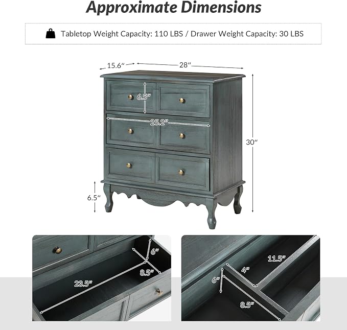 HULALA HOME 3-Drawer Nightstand - Image 8