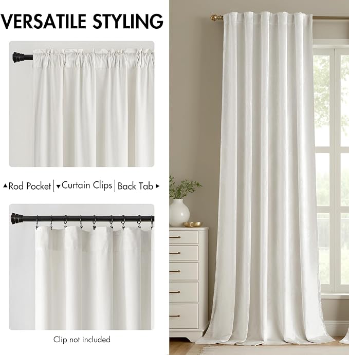 MIULEE Velvet Curtains 108 inches - Image 2