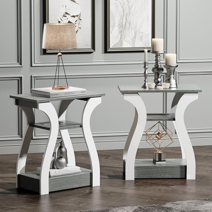 FROMJBEST End Tables Living Room Set of 2, Nightstand - Image 8