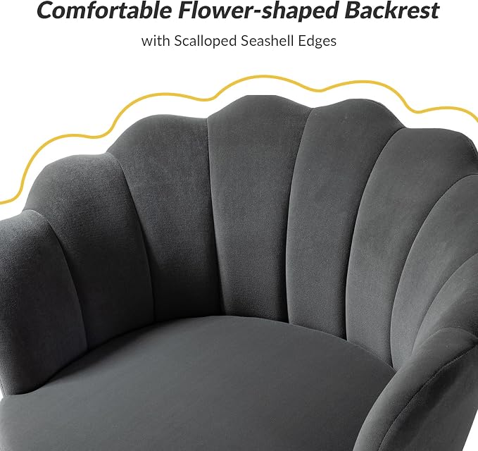 HULALA HOME Modern Velvet Accent Chair - Image 5
