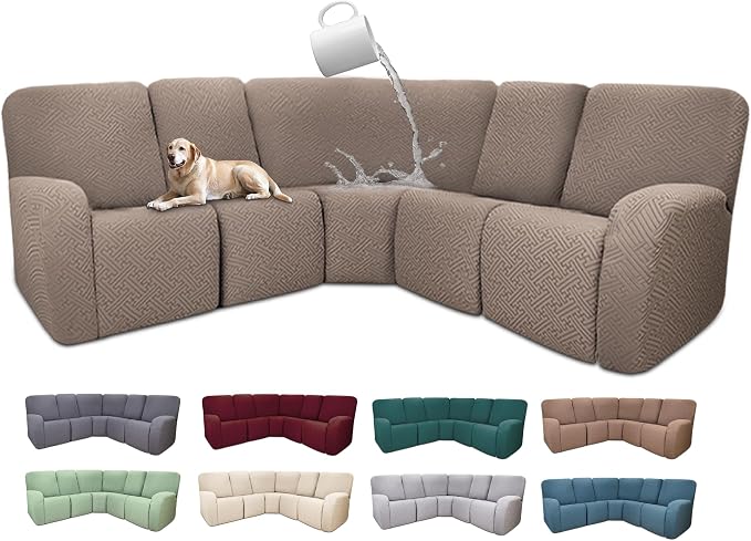 100% Waterproof Sectional Recliner Couch Covers by ROFASVCO