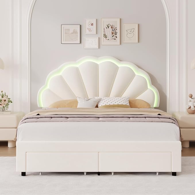 HIFIT Full Upholstered LED Bed Frame - Image 3
